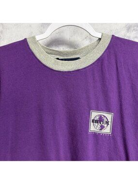 Vintage Eddie Bauer EBTEK T Shirt Mens Large Purple